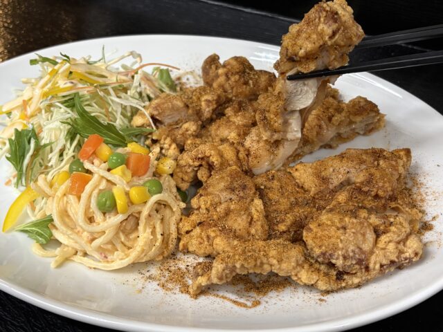 パリ和ケイジャンスパイス唐揚げ定食