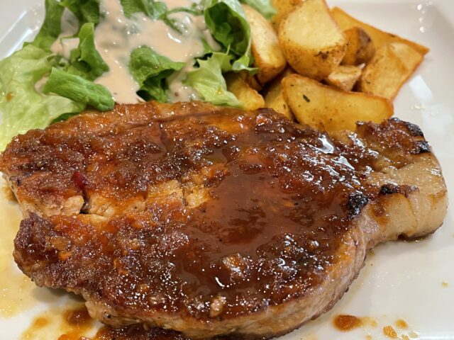 アンデス高原豚の生姜焼きステーキ